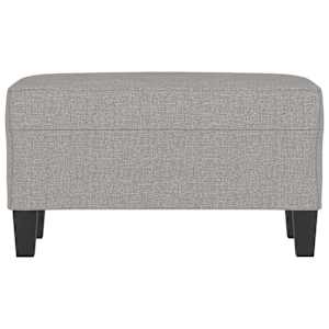 Lavice světle šedá 70 x 35 x 41 cm textil - obrázek 3