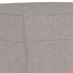 Lavice světle šedá 70 x 35 x 41 cm textil - obrázek 5