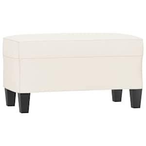 Lavice krémová 70x35x41 cm umělá kůže - obrázek 2