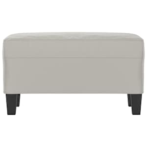 Lavice světle šedá 70 x 35 x 41 cm tkanina z mikrovlákna - obrázek 3