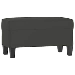 Lavice tmavě šedá 70x35x41 cm tkanina z mikrovlákna - obrázek 2