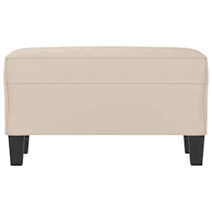 Lavice krémová 70 x 35 x 41 cm tkanina z mikrovlákna - obrázek 3