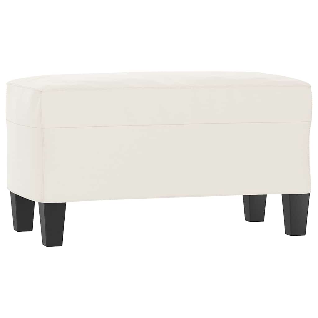 vidaXL Lavice béžová 70 x 35 x 41 cm tkanina z mikrovlákna