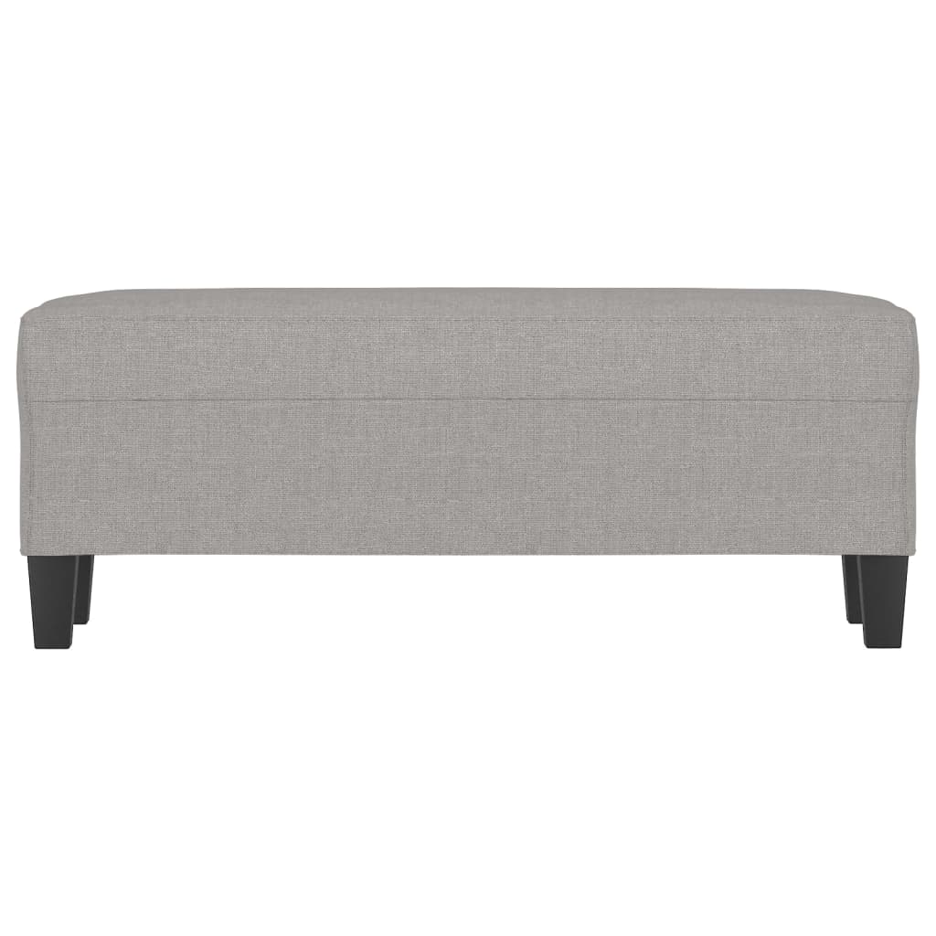 vidaXL Bankje 100x35x41 cm stof lichtgrijs afbeelding