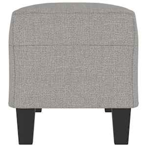 Lavice světle šedá 100 x 35 x 41 cm textil - obrázek 4