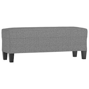 Lavice tmavě šedá 100 x 35 x 41 cm textil - obrázek 2