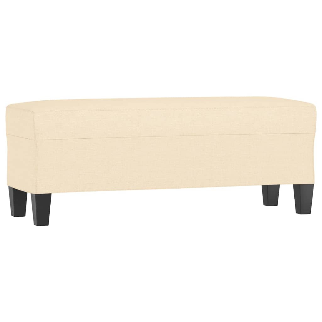 vidaXL Lavice krémová 100 x 35 x 41 cm textil