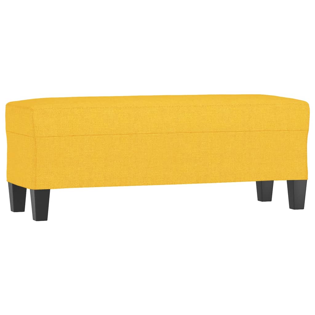 vidaXL Lavice světle žlutá 100 x 35 x 41 cm textil