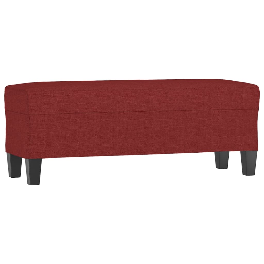 vidaXL Lavice vínová 100 x 35 x 41 cm textil