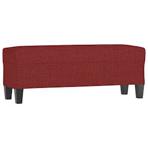 Lavice vínová 100 x 35 x 41 cm textil - obrázek 2