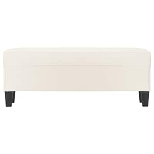 Lavice krémová 100x35x41 cm umělá kůže - obrázek 3