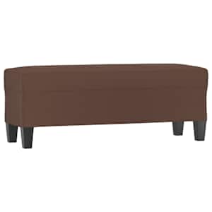Lavice hnědá 100x35x41 cm umělá kůže - obrázek 2
