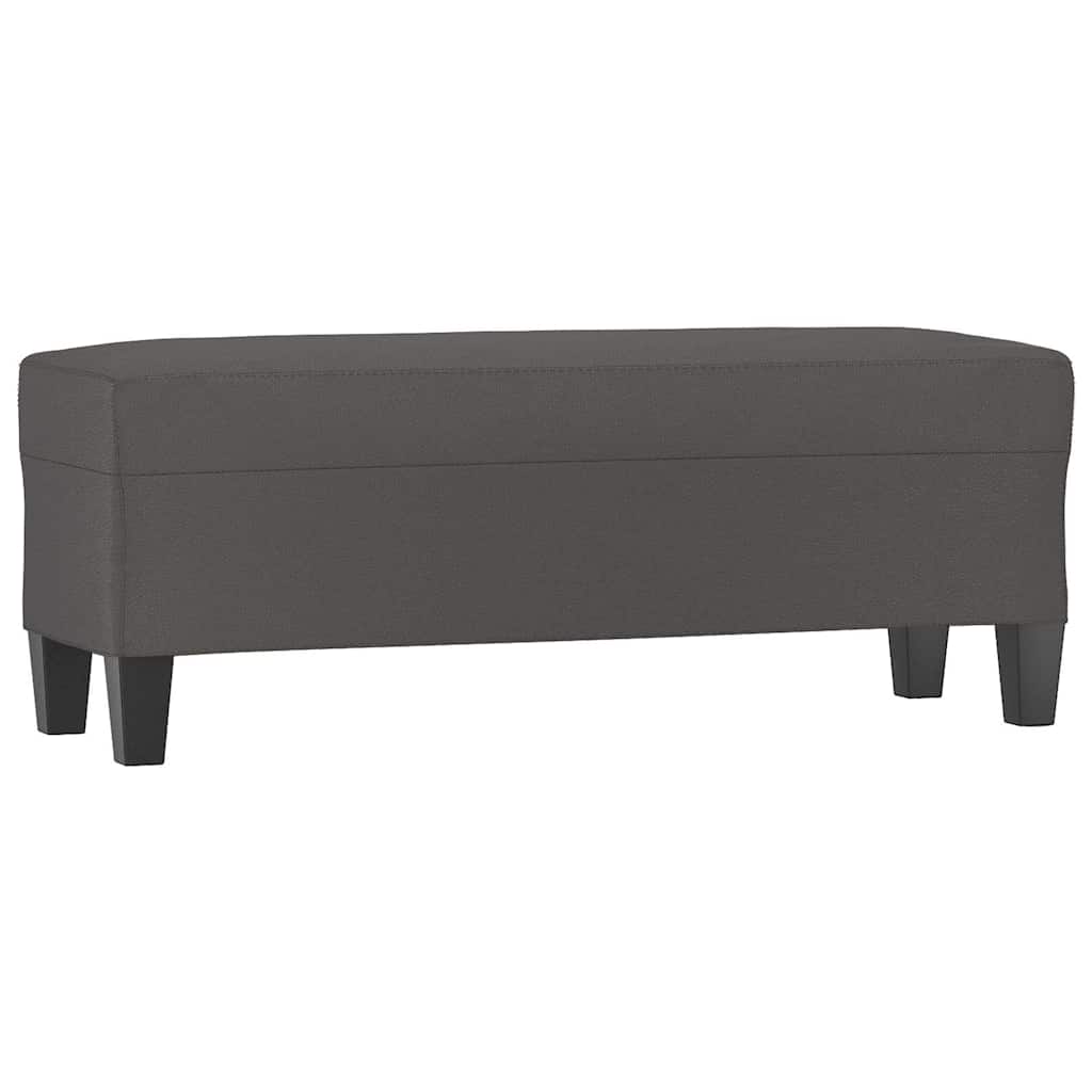 vidaXL Lavice šedá 100x35x41 cm umělá kůže