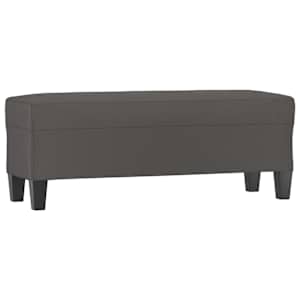 Lavice šedá 100x35x41 cm umělá kůže - obrázek 2