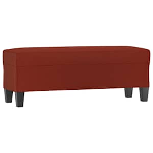 Lavice vínová 100x35x41 cm umělá kůže - obrázek 2