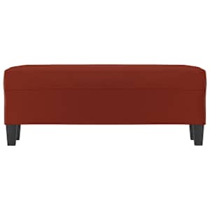 Lavice vínová 100x35x41 cm umělá kůže - obrázek 3