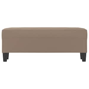 Lavice taupe 100 x 35 x 41 cm tkanina z mikrovlákna - obrázek 3
