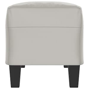 Lavice světle šedá 100 x 35 x 41 cm tkanina z mikrovlákna - obrázek 4