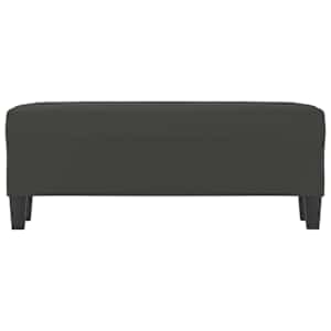 Lavice tmavě šedá 100 x 35 x 41 cm tkanina z mikrovlákna - obrázek 3
