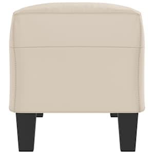 Lavice krémová 100 x 35 x 41 cm tkanina z mikrovlákna - obrázek 4