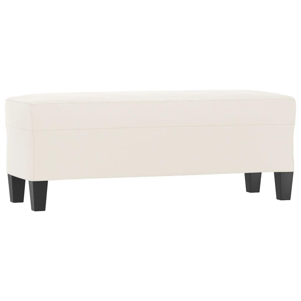 vidaXL Lavice béžová 100x35x41 cm tkanina z mikrovlákna