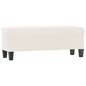 Lavice béžová 100x35x41 cm tkanina z mikrovlákna - obrázek 2