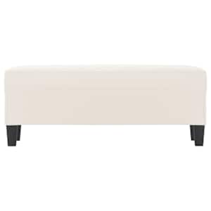 Lavice béžová 100x35x41 cm tkanina z mikrovlákna - obrázek 3