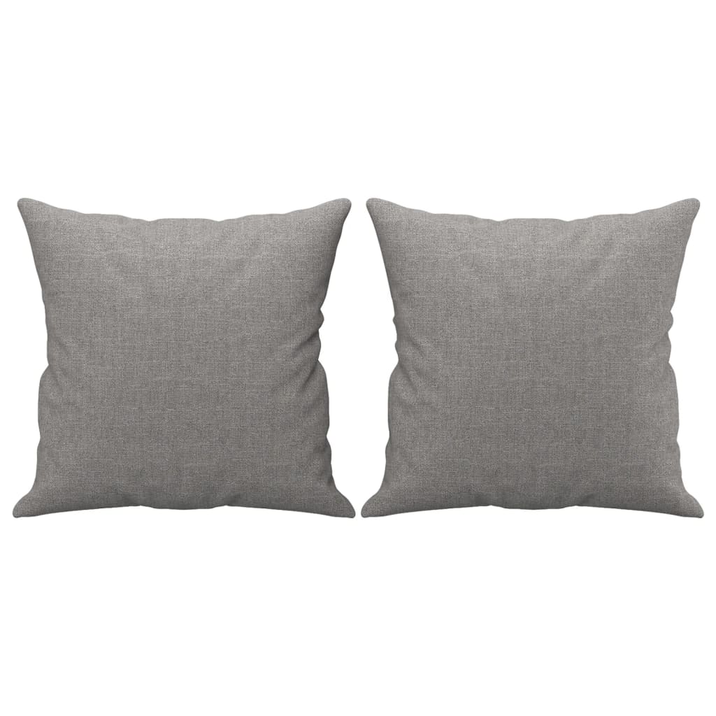 Image of vidaXL Throw Pillows 2 pcs Light Grey 40x40 cm Fabric