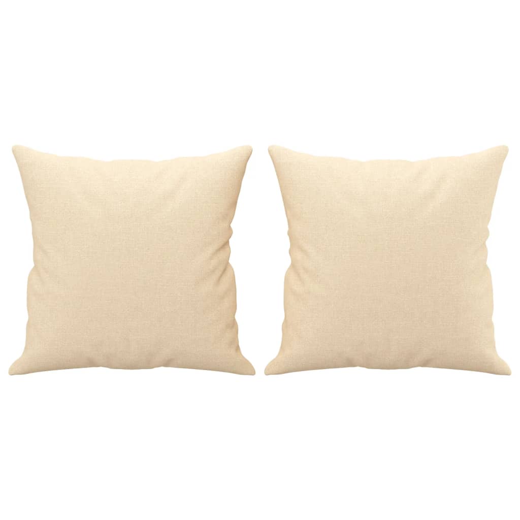 vidaXL Dekorační polštáře 2 ks krémové 40 x 40 cm textil