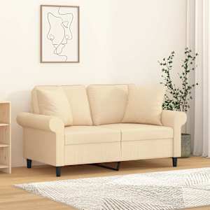 Dekorační polštáře 2 ks krémové 40 x 40 cm textil - obrázek 1