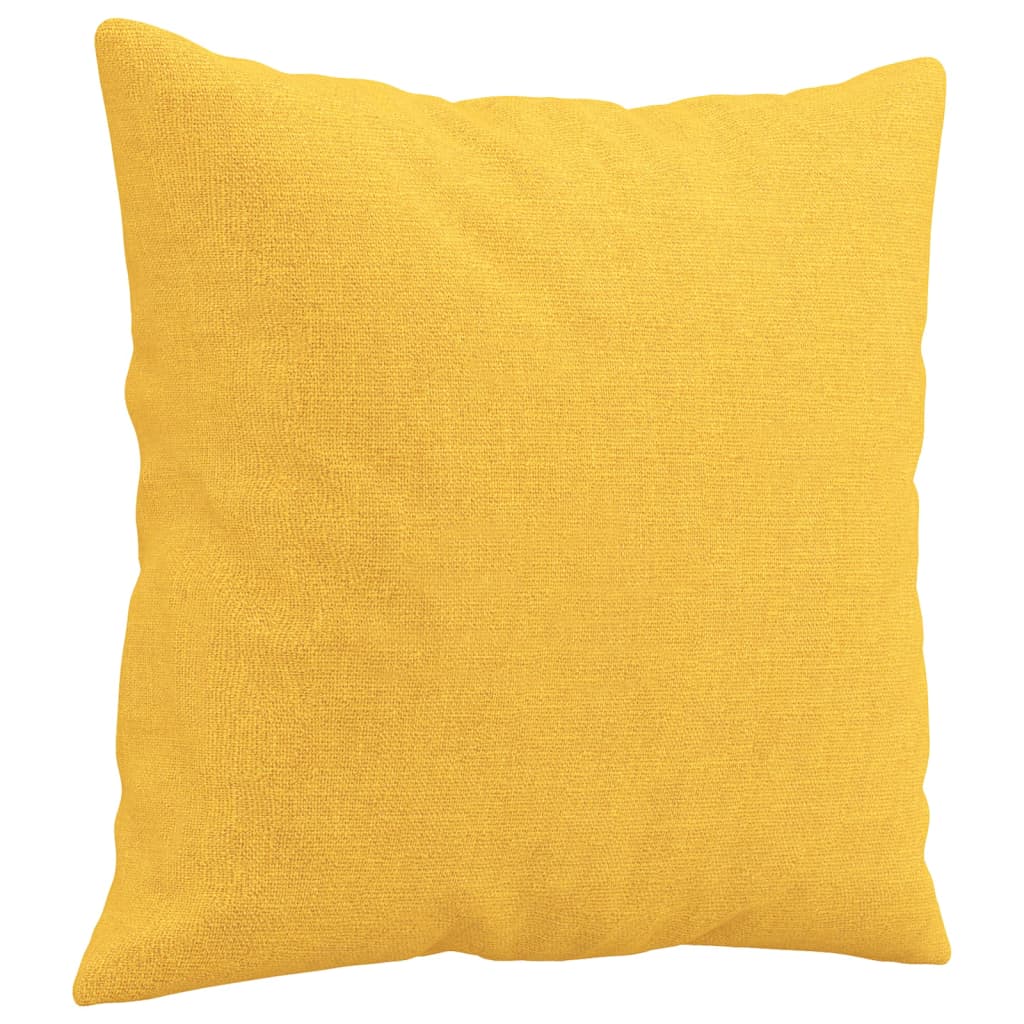 vidaXL Sierkussens 2 st 40x40 cm stof lichtgeel afbeelding