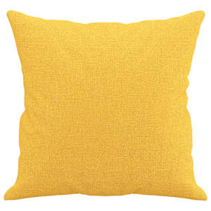 Dekorační polštáře 2 ks světle žluté 40 x 40 cm textil - obrázek 4