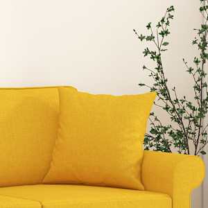 Dekorační polštáře 2 ks světle žluté 40 x 40 cm textil - obrázek 5