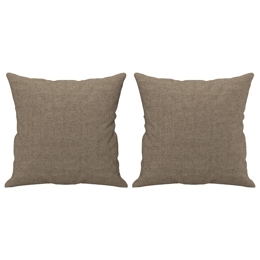 vidaXL Dekorační polštáře 2 ks taupe 40 x 40 cm textil