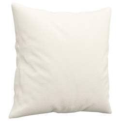 vidaXL Zierkissen 2 Stk. Creme 40x40 cm Kunstleder