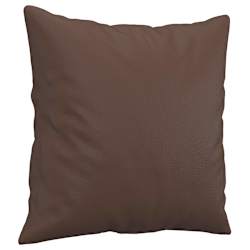 vidaXL Zierkissen 2 Stk. Braun 40x40 cm Kunstleder