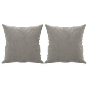 vidaXL dekoratiivpadjad 2 tk, helehall, 40 x 40 cm, samet