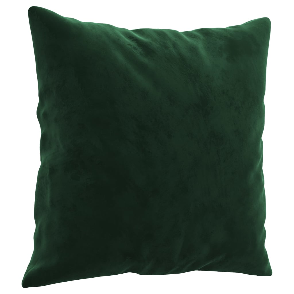 vidaXL Perne decorative, 2 buc., verde închis, 40x40 cm, catifea