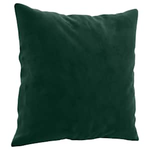 vidaXL Cojines decorativos 2 uds terciopelo verde oscuro 40x40 cm
