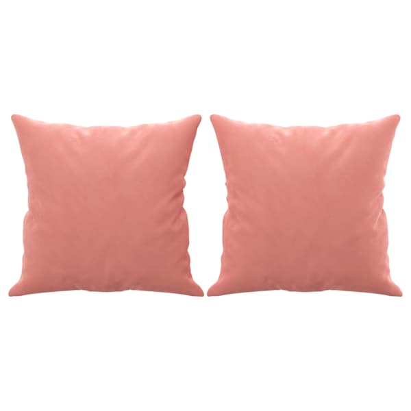 vidaXL dekoratiivpadjad 2 tk, roosa, 40 x 40 cm, samet