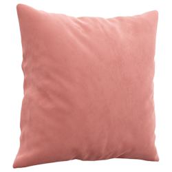 vidaXL Coussins d&eacute;coratifs lot de 2 Rose 40x40 cm Velours