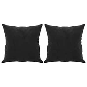 vidaXL dekoratiivpadjad 2 tk, must, 40 x 40 cm, samet
