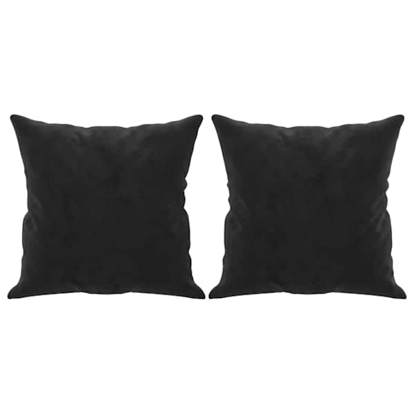 vidaXL dekoratiivpadjad 2 tk, must, 40 x 40 cm, samet