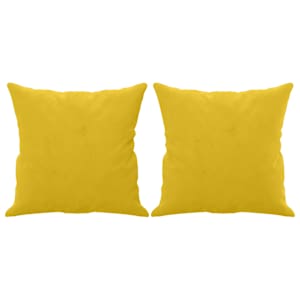 vidaXL dekoratiivpadjad 2 tk, kollane, 40x40 cm, samet