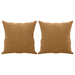 vidaXL dekoratiivpadjad 2 tk, pruun, 40 x 40 cm, samet