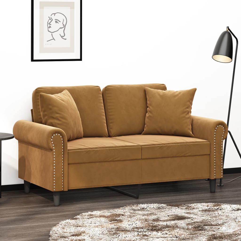 vida XL Zierkissen 2 Stk. Braun 40x 40 cm Samt