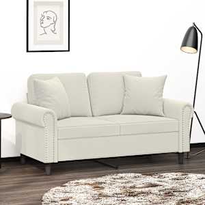 Okrasna blazina 2 kosa krem 40x40 cm žamet