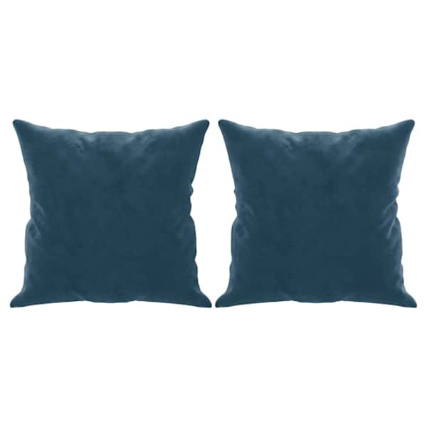 vidaXL dekoratiivpadjad 2 tk, sinine, 40 x 40 cm, samet