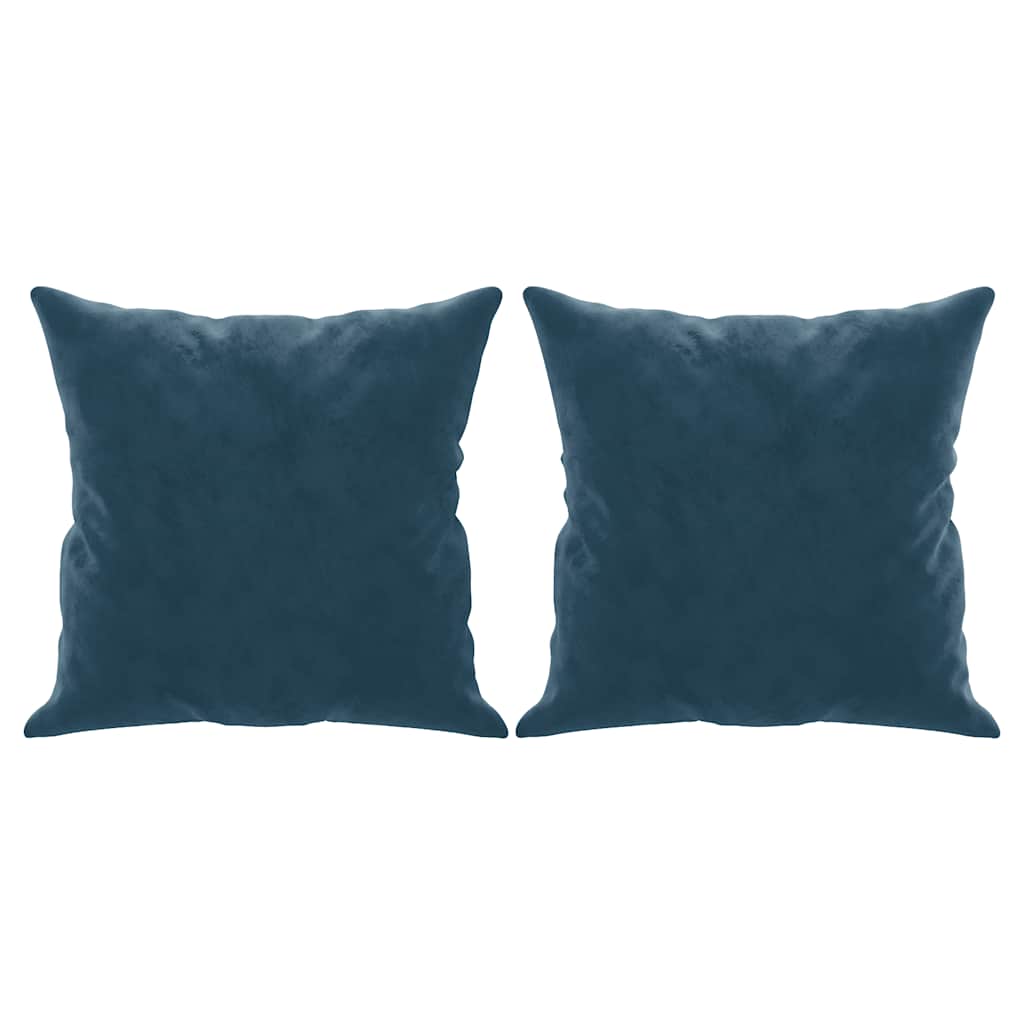 vidaXL Dekorační polštáře 2 ks modré 40 x 40 cm samet