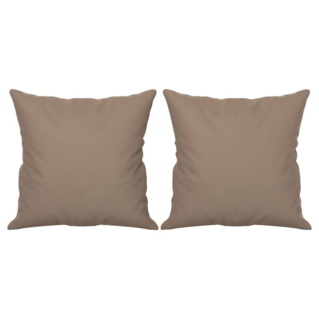 vidaXL Dekorační polštáře 2 ks taupe 40 x 40 cm tkanina z mikrovlákna
